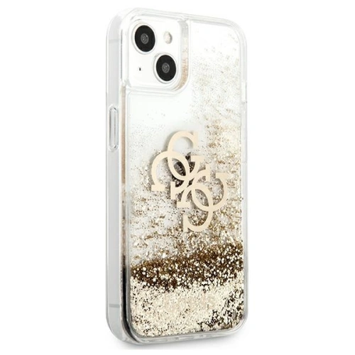 Etui Guess GUHCP13SLG4GGO Apple iPhone 13 mini złoty/gold hardcase 4G Big Liquid Glitter