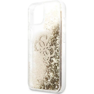Etui Guess GUHCP13SLG4GGO Apple iPhone 13 mini złoty/gold hardcase 4G Big Liquid Glitter