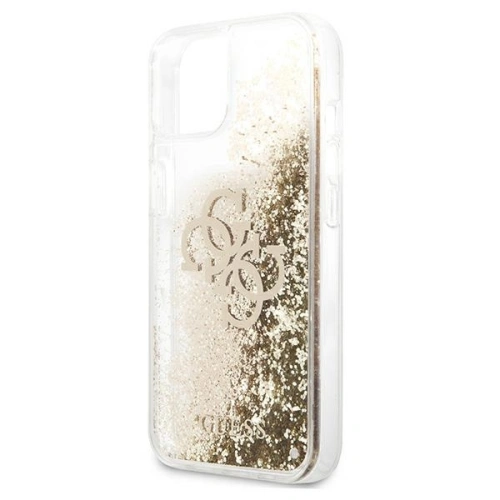 Etui Guess GUHCP13SLG4GGO Apple iPhone 13 mini złoty/gold hardcase 4G Big Liquid Glitter