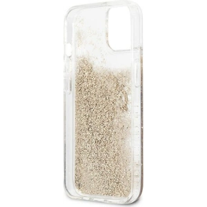 Etui Guess GUHCP13SLG4GGO Apple iPhone 13 mini złoty/gold hardcase 4G Big Liquid Glitter