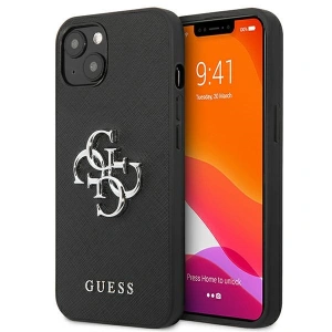 Etui Guess GUHCP13SSA4GSBK Apple iPhone 13 mini czarny/black hardcase Saffiano 4G Metal Logo
