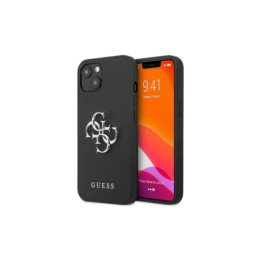 Hurtownia GSM - Etui Guess GUHCP13SSA4GSBK Apple iPhone 13 mini černý/black hardcase Saffiano 4G Metal Logo - GUE1287BLK - {ean13} - Hurt