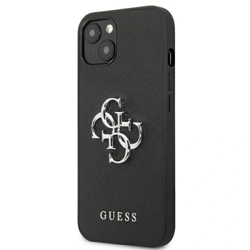 Etui Guess GUHCP13SSA4GSBK Apple iPhone 13 mini czarny/black hardcase Saffiano 4G Metal Logo