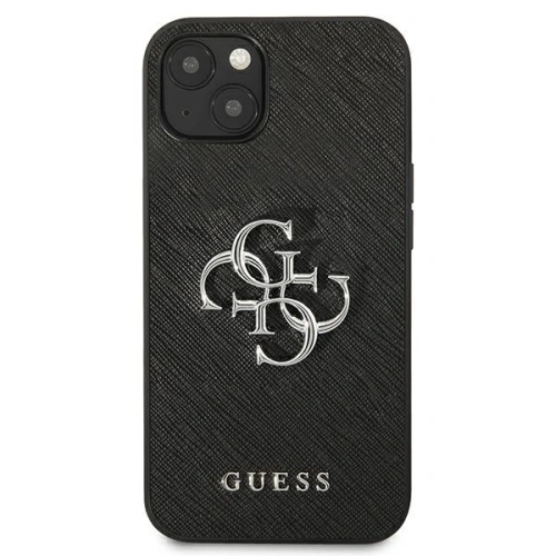 Etui Guess GUHCP13SSA4GSBK Apple iPhone 13 mini czarny/black hardcase Saffiano 4G Metal Logo