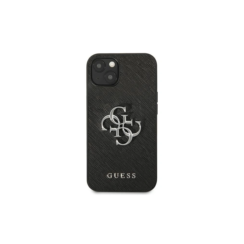 Wholesale Guess GUHCP13SSA4GSBK Apple iPhone 13 mini black hardcase Saffiano 4G Metal Logo - GUE1287BLK - {ean13} - Hurt