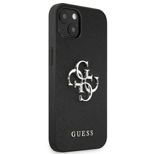 Etui Guess GUHCP13SSA4GSBK Apple iPhone 13 mini czarny/black hardcase Saffiano 4G Metal Logo