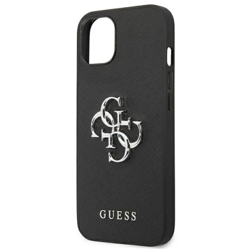 Etui Guess GUHCP13SSA4GSBK Apple iPhone 13 mini czarny/black hardcase Saffiano 4G Metal Logo
