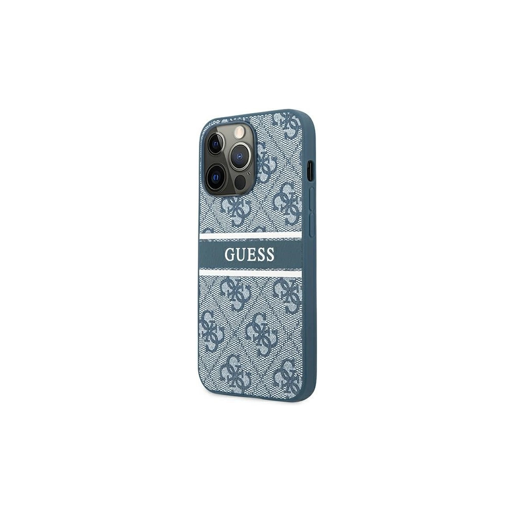 Wholesale Guess GUHCP13X4GDBL Apple iPhone 13 Pro Max blue hardcase 4G Stripe - GUE1288BLU - {ean13} - Hurt