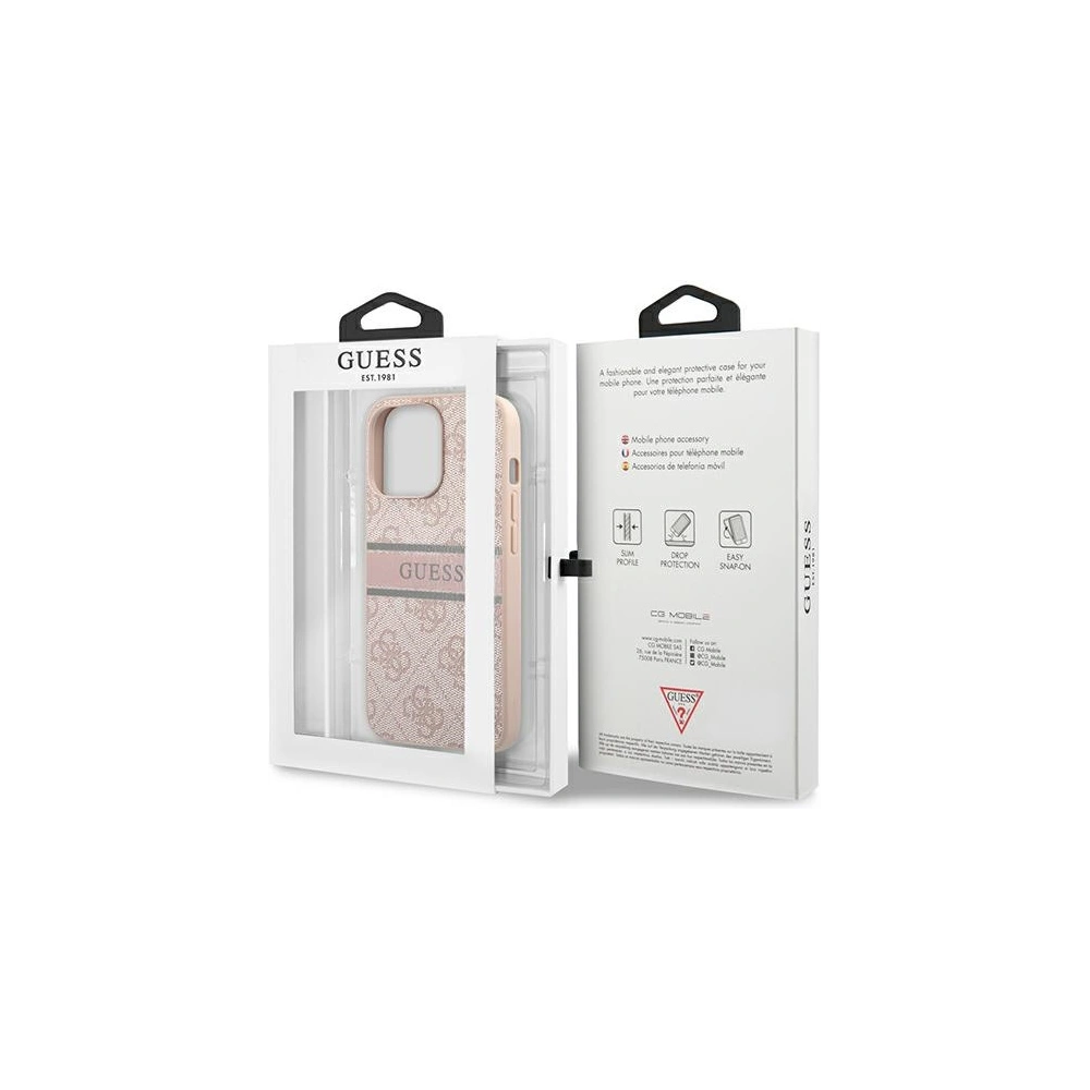 Hurtownia GSM - Etui Guess GUHCP13X4GDPI Apple iPhone 13 Pro Max różowy/pink hardcase 4G Stripe - GUE1289PNK - {ean13} - Hurt