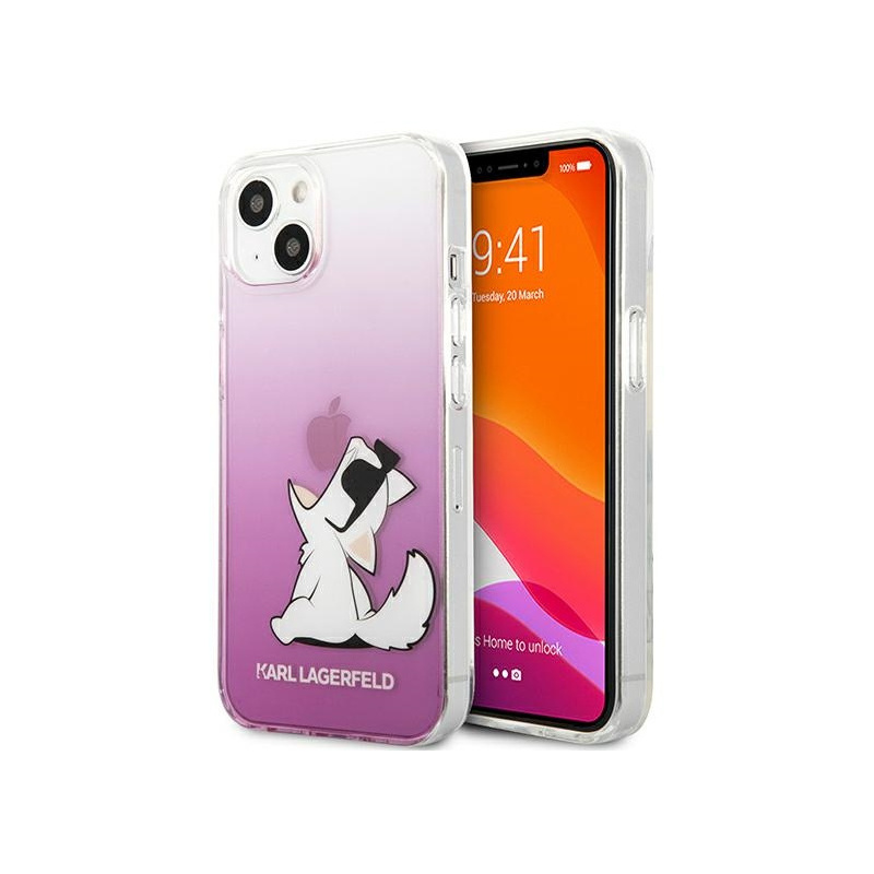 Karl Lagerfeld Distributor - 3666339029098 - KLD626PNK - Karl Lagerfeld KLHCP13SCFNRCPI Apple iPhone 13 mini hardcase pink Choupette Fun - B2B homescreen