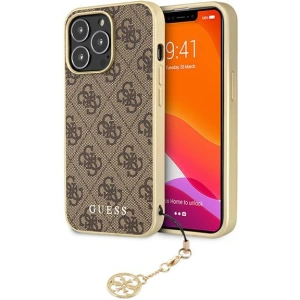Etui Guess GUHCP13XGF4GBR Apple iPhone 13 Pro Max brązowy/brown hardcase 4G Charms Collection