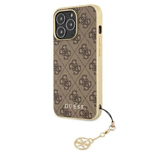 Etui Guess GUHCP13XGF4GBR Apple iPhone 13 Pro Max brązowy/brown hardcase 4G Charms Collection