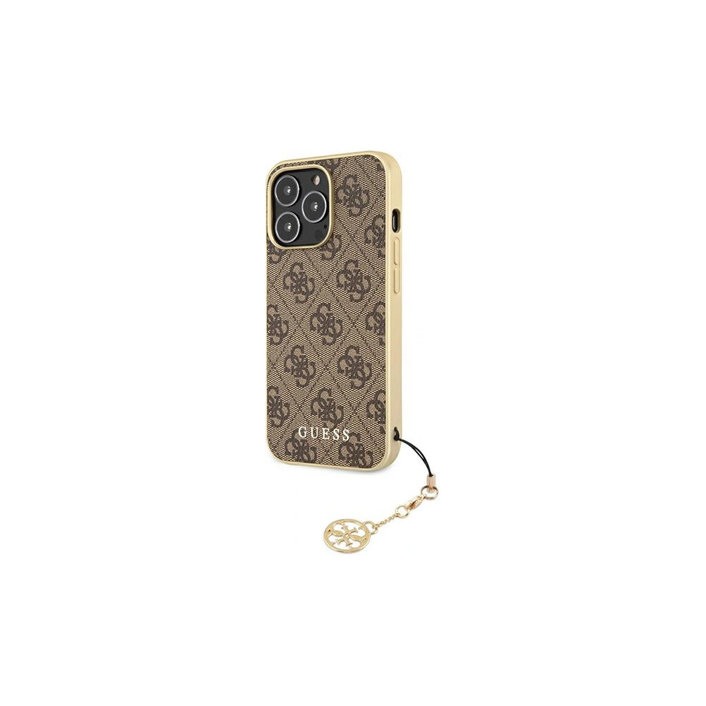 Wholesale Guess GUHCP13XGF4GBR Apple iPhone 13 Pro Max brown hardcase 4G Charms Collection - GUE1291BR - {ean13} - Hurt