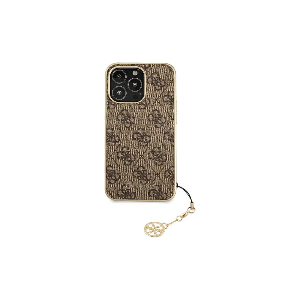 Wholesale Guess GUHCP13XGF4GBR Apple iPhone 13 Pro Max brown hardcase 4G Charms Collection - GUE1291BR - {ean13} - Hurt