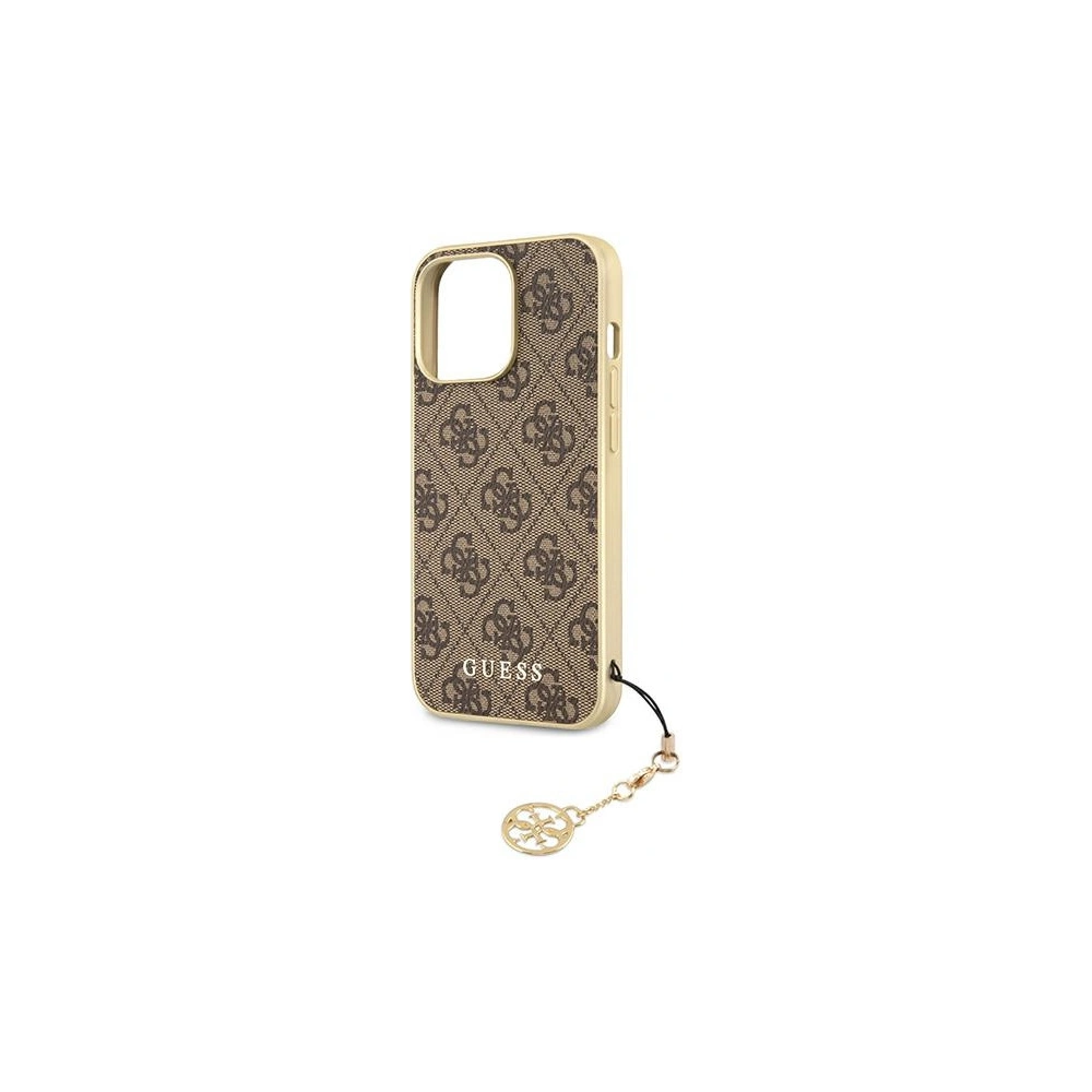 Wholesale Guess GUHCP13XGF4GBR Apple iPhone 13 Pro Max brown hardcase 4G Charms Collection - GUE1291BR - {ean13} - Hurt