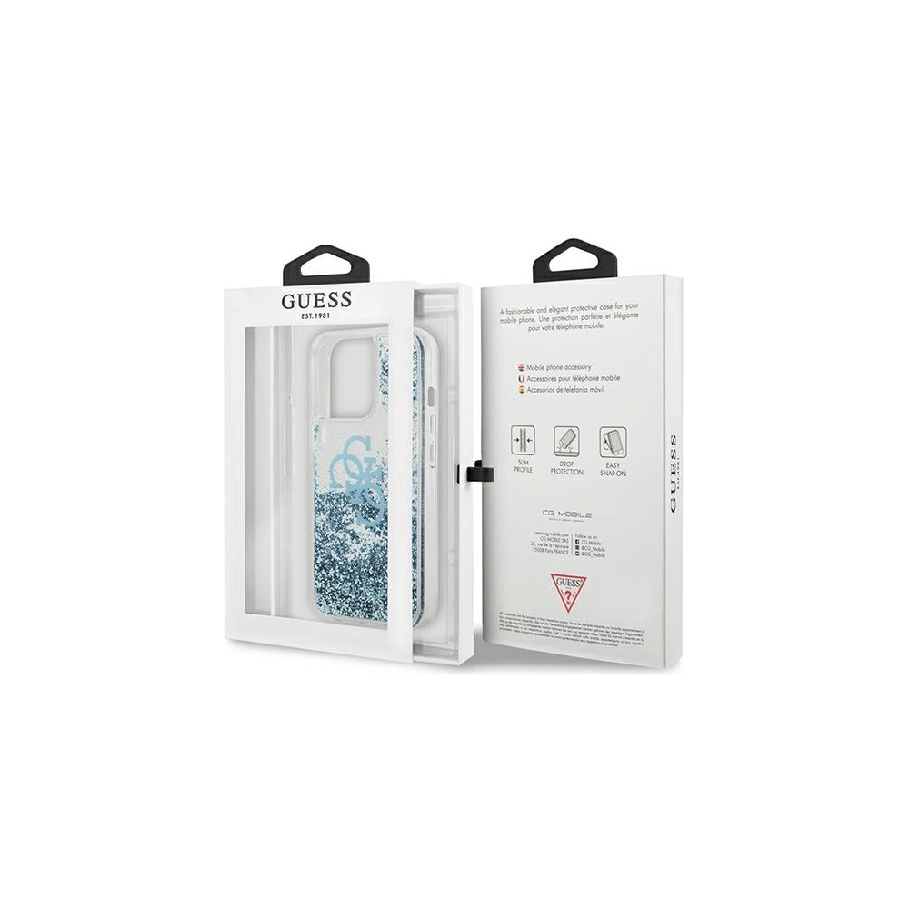 Wholesale Guess GUHCP13XLG4GBL Apple iPhone 13 Pro Max blue hardcase 4G Big Liquid Glitter - GUE1292BLU - {ean13} - Hurt