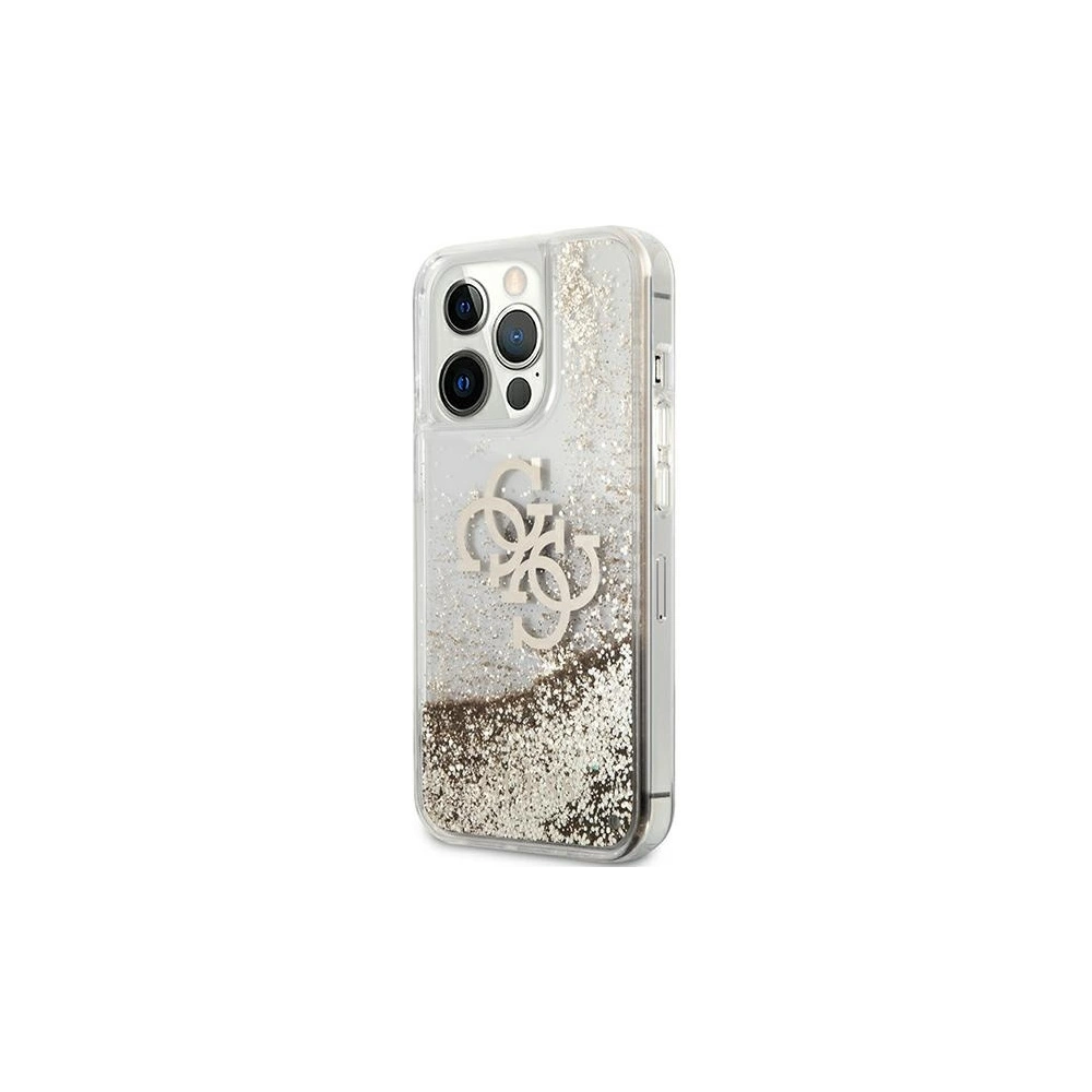 Wholesale Guess GUHCP13XLG4GGO Apple iPhone 13 Pro Max gold hardcase 4G Big Liquid Glitter - GUE1293GLD - {ean13} - Hurt