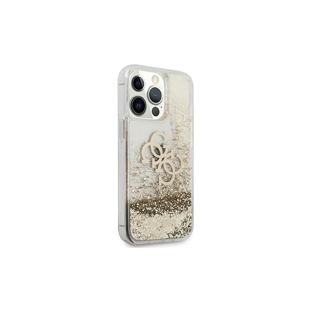 Wholesale Guess GUHCP13XLG4GGO Apple iPhone 13 Pro Max gold hardcase 4G Big Liquid Glitter - GUE1293GLD - {ean13} - Hurt