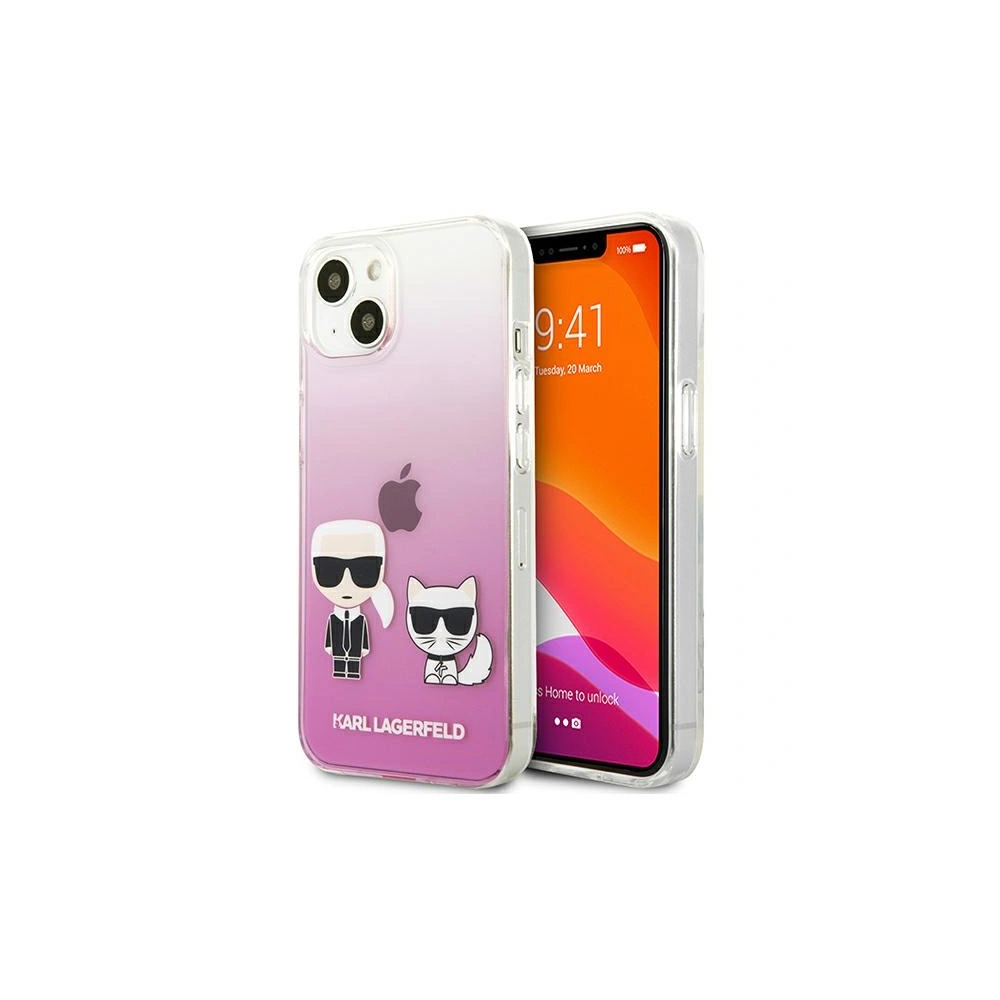 Hurtownia GSM - Etui Karl Lagerfeld KLHCP13SCKTRP Apple iPhone 13 mini hardcase różowy/pink Karl & Choupette - KLD628PNK - {ean13} - Hurt