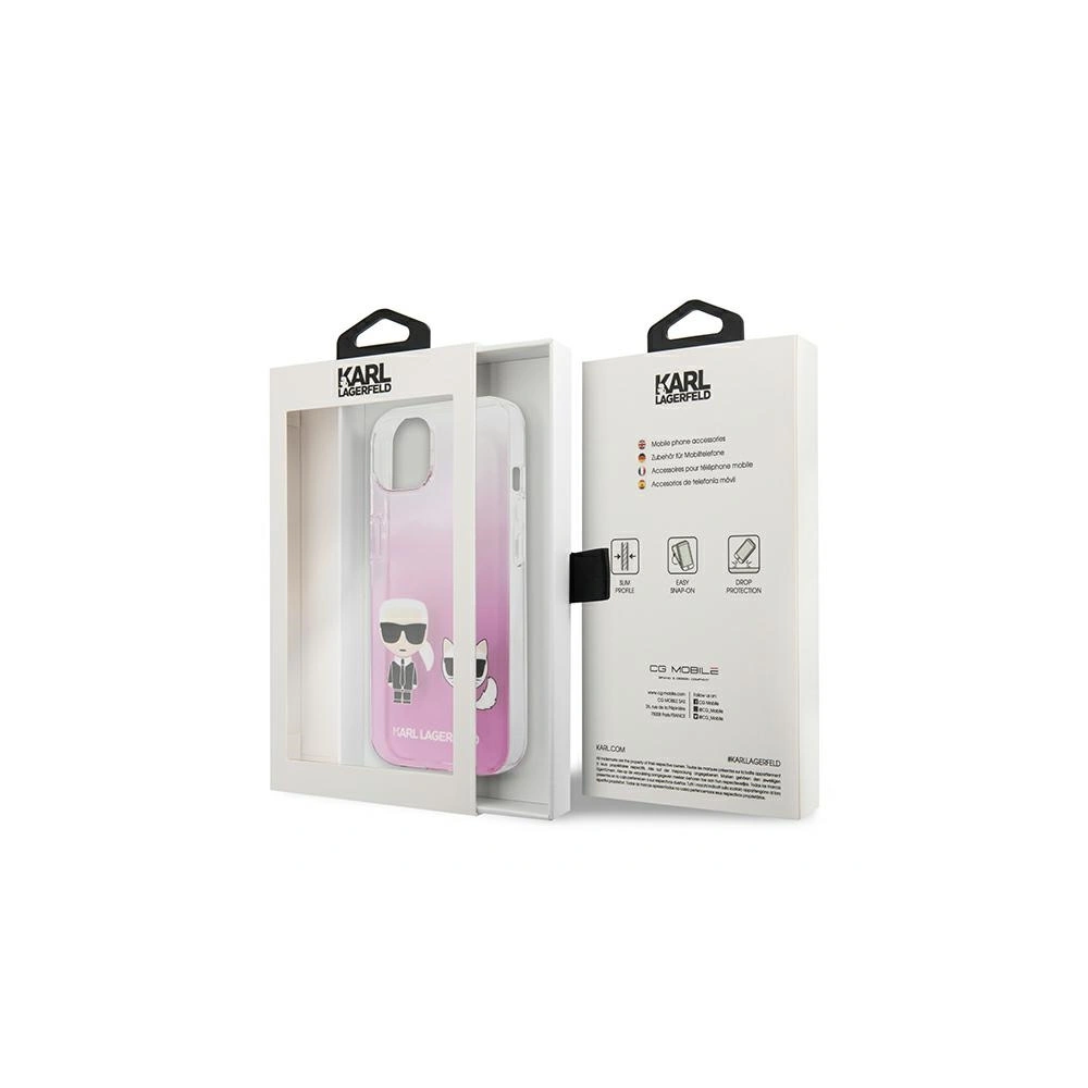 Hurtownia GSM - Etui Karl Lagerfeld KLHCP13SCKTRP Apple iPhone 13 mini hardcase różowy/pink Karl & Choupette - KLD628PNK - {ean13} - Hurt