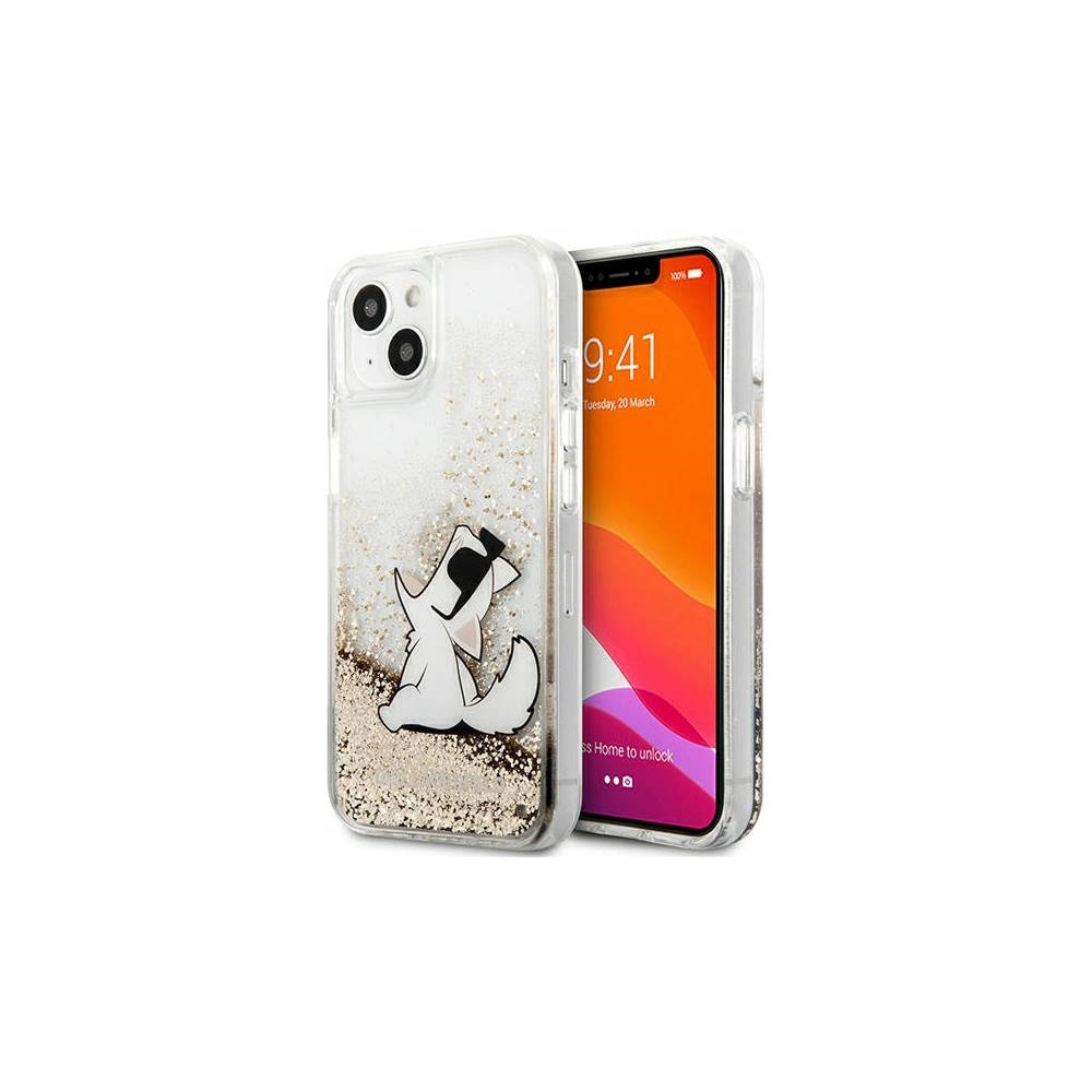 Hurtownia GSM - Etui Karl Lagerfeld KLHCP13SGCFD Apple iPhone 13 mini zlatý/gold hardcase Liquid Glitter Choupette Fun - KLD629GLD - {ean13} - Hurt