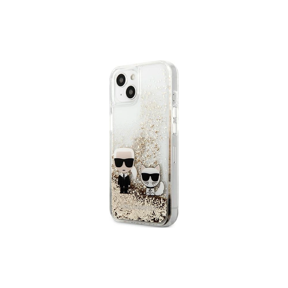 Hurtownia GSM - Etui Karl Lagerfeld KLHCP13SGKCD Apple iPhone 13 mini zlatý/gold hardcase Liquid Glitter Karl&Choupette - KLD630GLD - {ean13} - Hurt