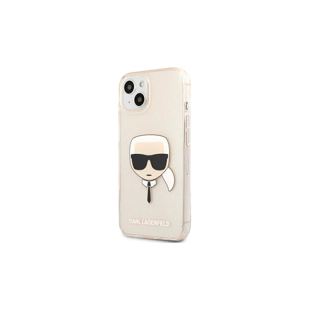Hurtownia GSM - Etui Karl Lagerfeld KLHCP13SKHTUGLGO Apple iPhone 13 mini złoty/gold hardcase Glitter Karl`s Head - KLD631GLD - {ean13} - Hurt