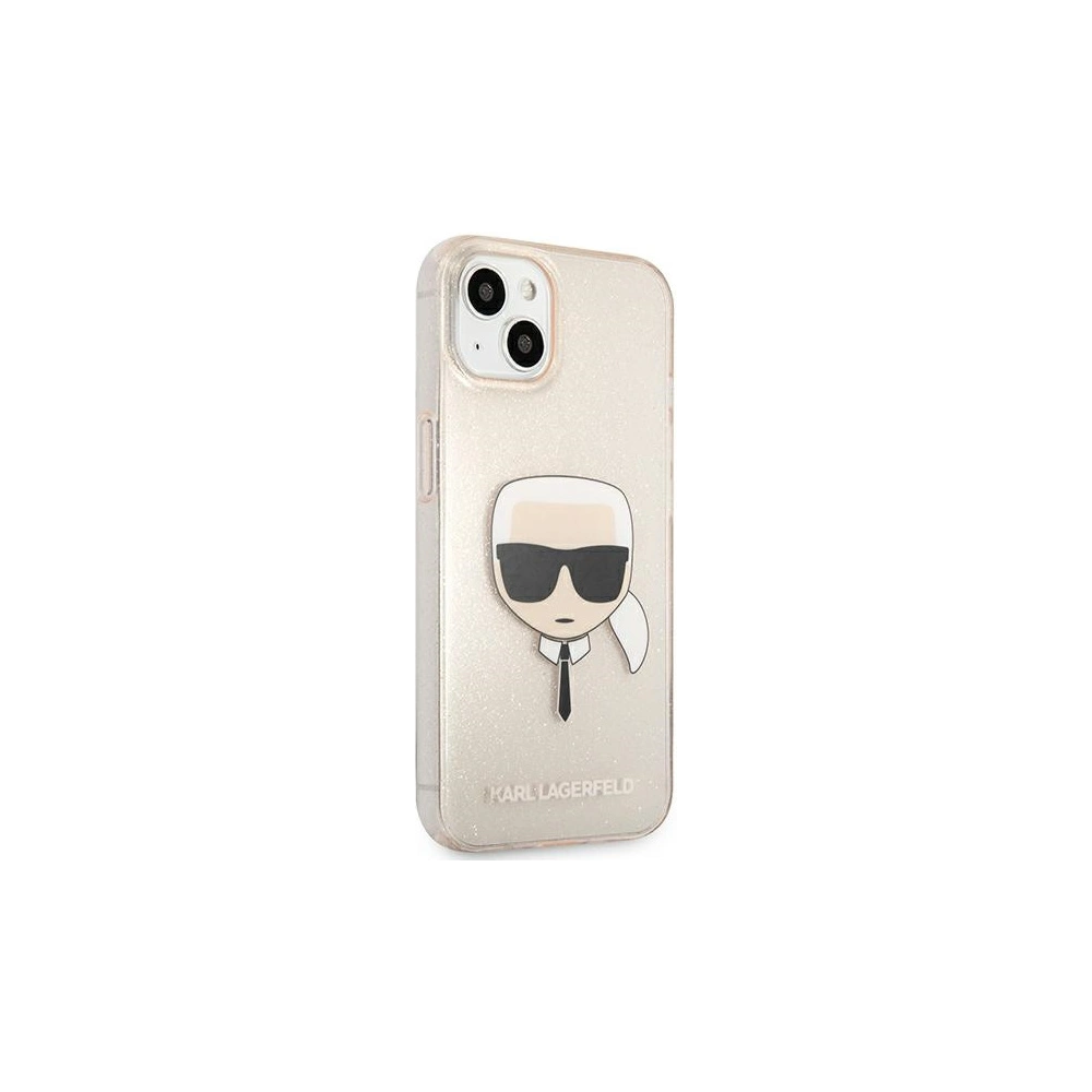 Hurtownia GSM - Etui Karl Lagerfeld KLHCP13SKHTUGLGO Apple iPhone 13 mini złoty/gold hardcase Glitter Karl`s Head - KLD631GLD - {ean13} - Hurt