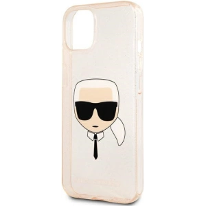 Hurtownia GSM - Case Karl Lagerfeld KLHCP13SKHTUGLGO Apple iPhone 13 mini gold/hartcase Glitter Karl`s Head - KLD631GLD - {ean13} - Hurt