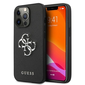 Etui Guess GUHCP13XSA4GSBK Apple iPhone 13 Pro Max czarny/black hardcase Saffiano 4G Metal Logo