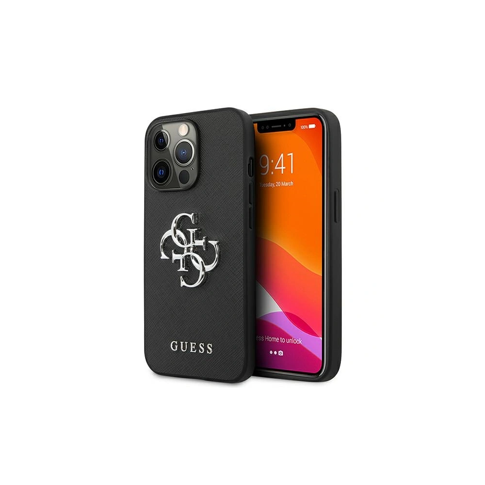 Hurtownia GSM - Etui Guess GUHCP13XSA4GSBK Apple iPhone 13 Pro Max černý/black hardcase Saffiano 4G Metal Logo - GUE1295BLK - {ean13} - Hurt