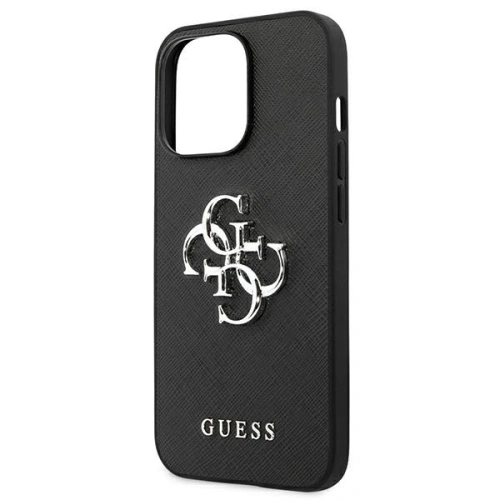 Etui Guess GUHCP13XSA4GSBK Apple iPhone 13 Pro Max czarny/black hardcase Saffiano 4G Metal Logo
