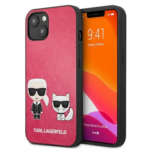 Etui Karl Lagerfeld KLHCP13SPCUSKCP Apple iPhone 13 mini fuksja/fushia hardcase Ikonik Karl & Choupette