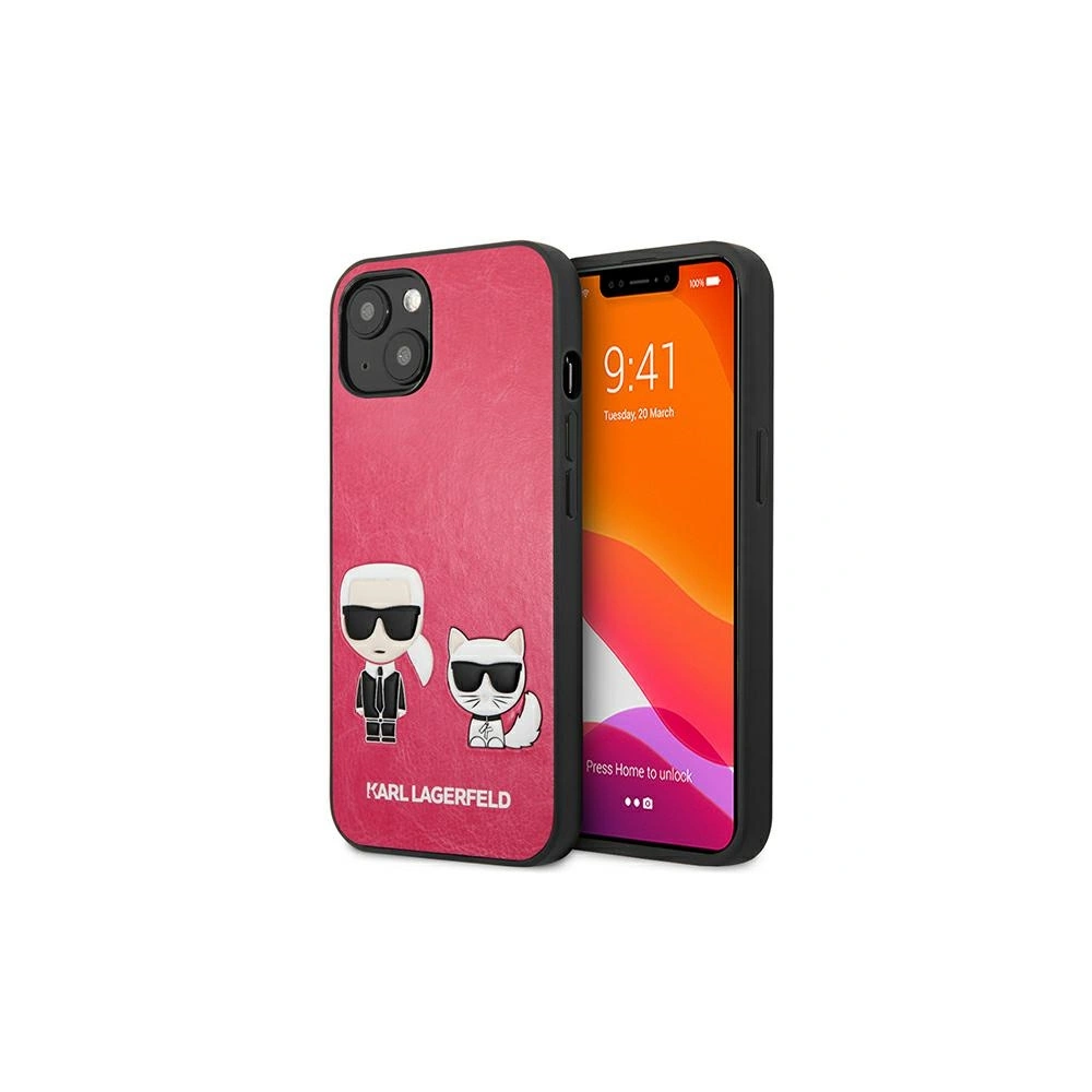 Hurtownia GSM - Etui Karl Lagerfeld KLHCP13SPCUSKCP Apple iPhone 13 mini fuksja/fushia hardcase Ikonik Karl & Choupette - KLD633FKS - {ean13} - Hurt