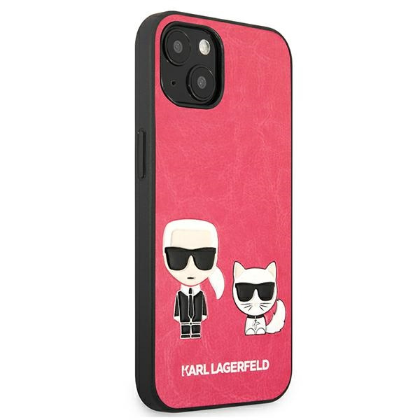 Kryt Karl Lagerfeld KLHCP13SPCUSKCP Apple iPhone 13 mini fushia hardcase Ikonik Karl & Choupette