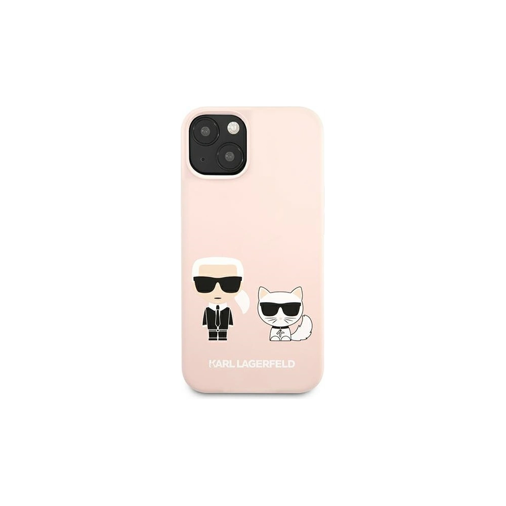 Hurtownia GSM - Case Karl Lagerfeld KLHCP13SSSKCI Apple iPhone 13 mini Hardcase hellrosa/light pink Silikon Karl & Choupette - KLD637PNK - {ean13} - Hurt