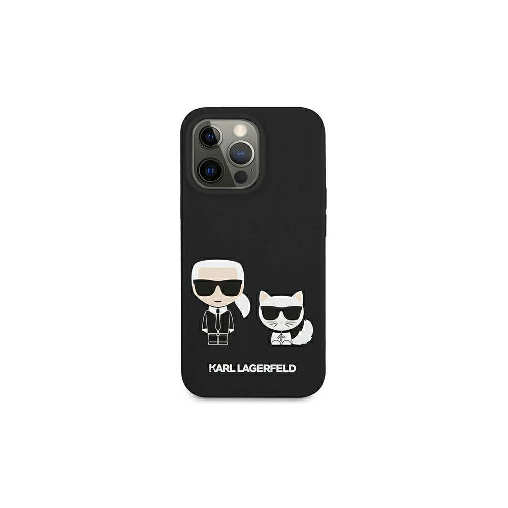Hurtownia GSM - Case Karl Lagerfeld KLHCP13SSSKCK Apple iPhone 13 mini Hardcase schwarz/schwarz Silicone Karl & Choupette - KLD638BLK - {ean13} - Hurt
