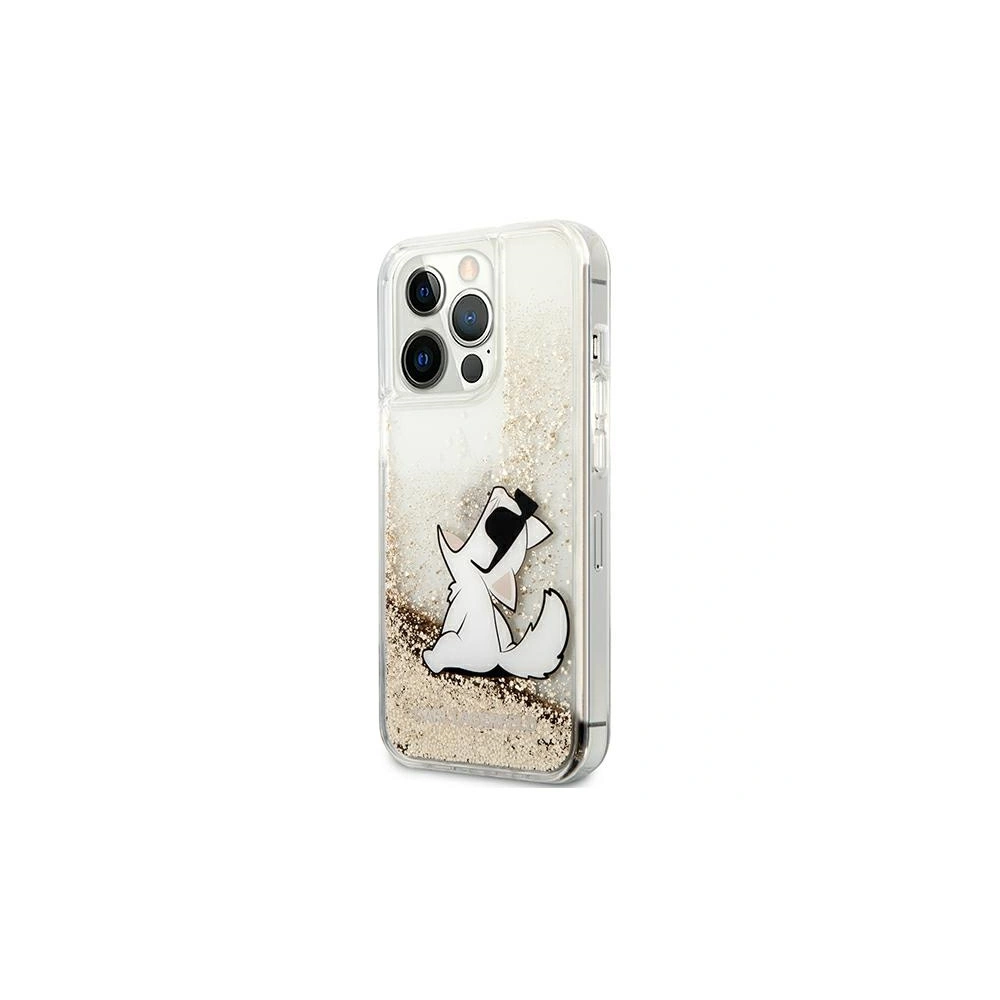 Hurtownia GSM - Etui Karl Lagerfeld KLHCP13XGCFD Apple iPhone 13 Pro Max złoty/gold hardcase Liquid Glitter Choupette Fun - KLD643GLD - {ean13} - Hurt