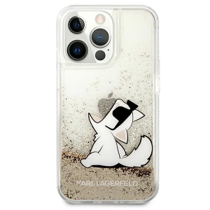 Etui Karl Lagerfeld KLHCP13XGCFD Apple iPhone 13 Pro Max złoty/gold hardcase Liquid Glitter Choupette Fun