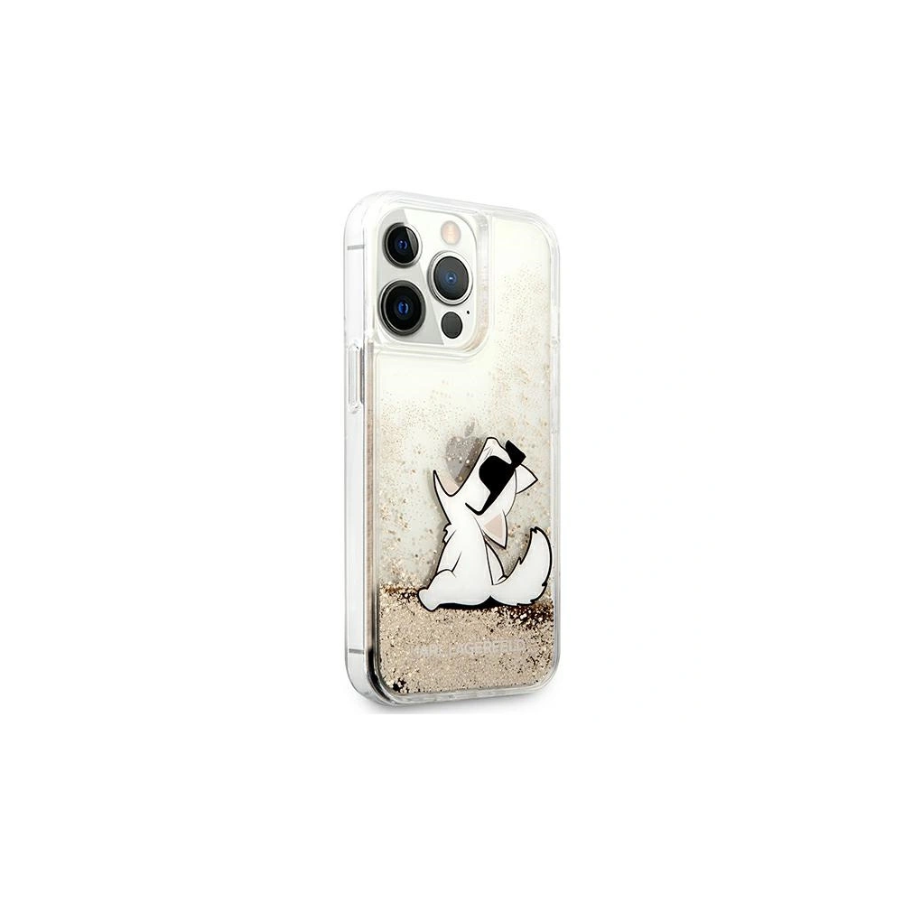 Hurtownia GSM - Etui Karl Lagerfeld KLHCP13XGCFD Apple iPhone 13 Pro Max złoty/gold hardcase Liquid Glitter Choupette Fun - KLD643GLD - {ean13} - Hurt