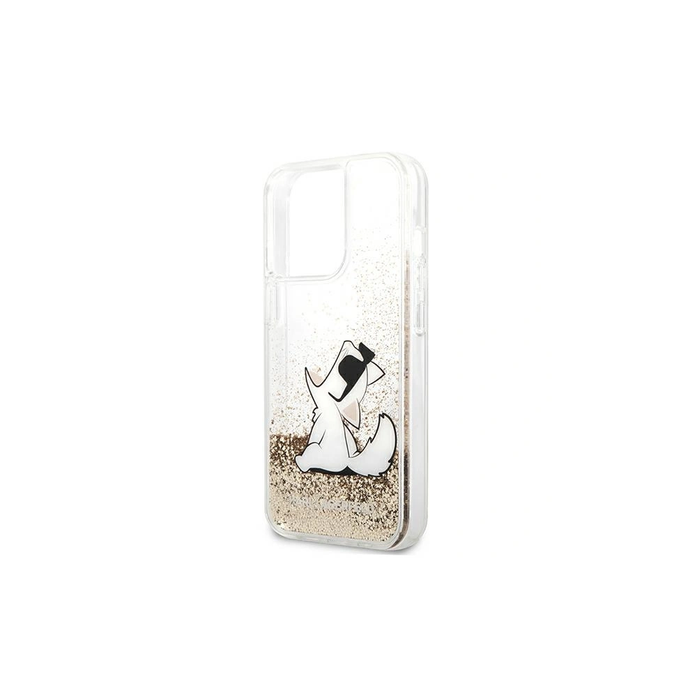 Wholesale Karl Lagerfeld KLHCP13XGCFD Apple iPhone 13 Pro Max gold hardcase Liquid Glitter Choupette Fun - KLD643GLD - {ean13} - Hurt