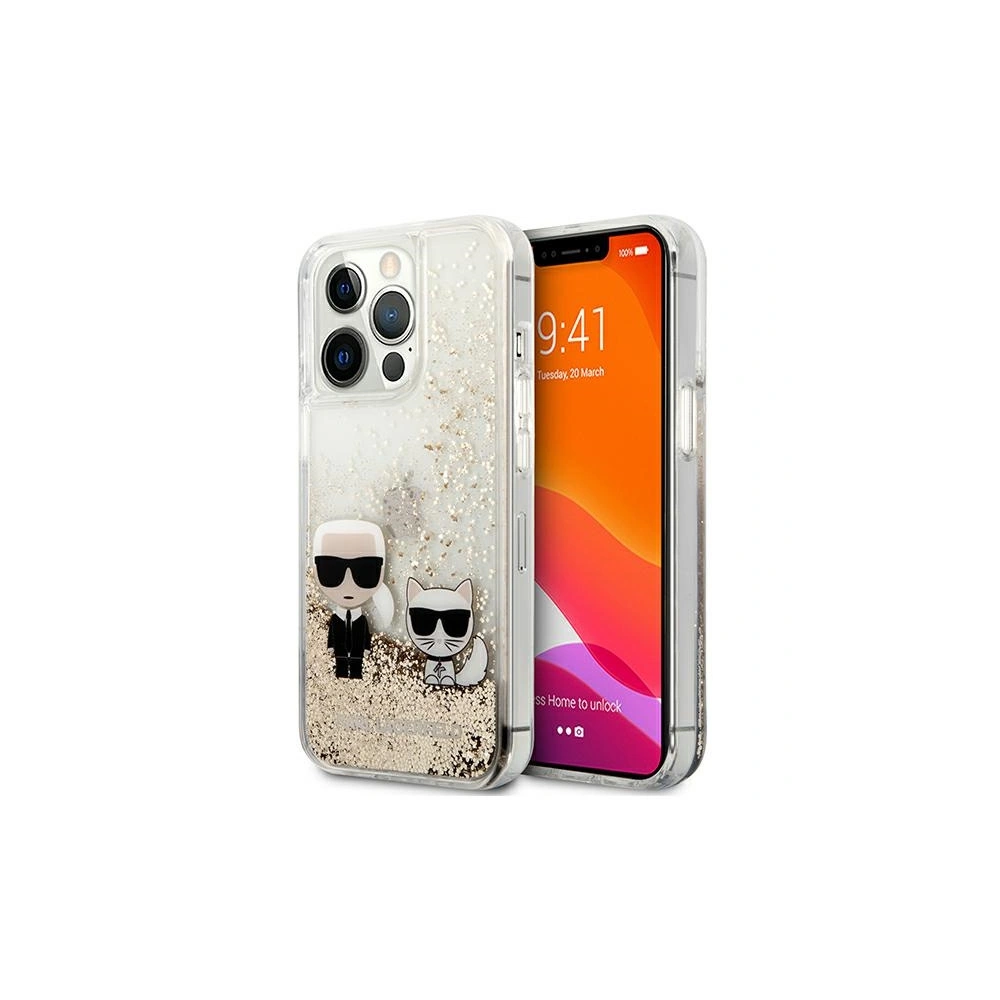 Hurtownia GSM - Etui Karl Lagerfeld KLHCP13XGKCD Apple iPhone 13 Pro Max zlatý/gold hardcase Liquid Glitter Karl&Choupette - KLD644GLD - {ean13} - Hurt