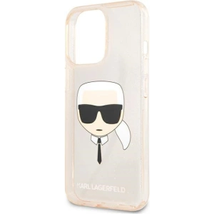 Etui Karl Lagerfeld KLHCP13XKHTUGLGO Apple iPhone 13 Pro Max złoty/gold hardcase Glitter Karl`s Head