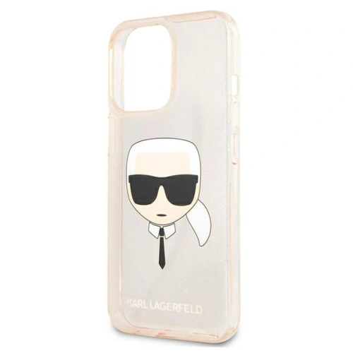 Etui Karl Lagerfeld KLHCP13XKHTUGLGO Apple iPhone 13 Pro Max złoty/gold hardcase Glitter Karl`s Head