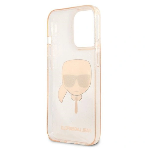 Etui Karl Lagerfeld KLHCP13XKHTUGLGO Apple iPhone 13 Pro Max złoty/gold hardcase Glitter Karl`s Head
