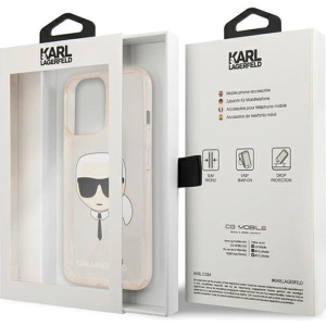 Etui Karl Lagerfeld KLHCP13XKHTUGLGO Apple iPhone 13 Pro Max złoty/gold hardcase Glitter Karl`s Head