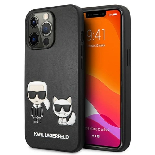 Etui Karl Lagerfeld KLHCP13XPCUSKCBK Apple iPhone 13 Pro Max czarny/black hardcase Ikonik Karl & Choupette