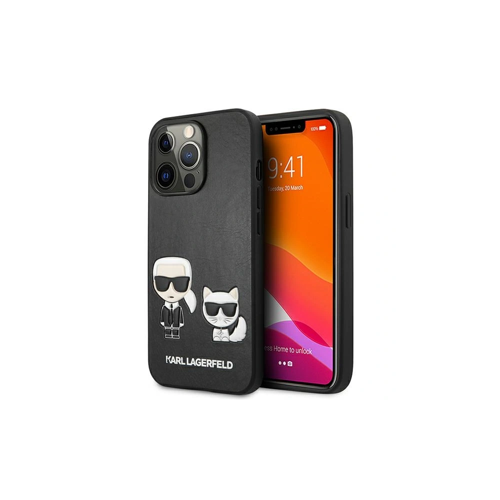 Hurtownia GSM - Etui Karl Lagerfeld KLHCP13XPCUSKCBK Apple iPhone 13 Pro Max černý/black hardcase Ikonik Karl & Choupette - KLD646BLK - {ean13} - Hurt