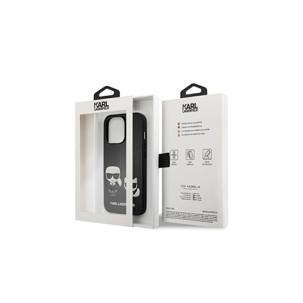 Hurtownia GSM - Etui Karl Lagerfeld KLHCP13XPCUSKCBK Apple iPhone 13 Pro Max černý/black hardcase Ikonik Karl & Choupette - KLD646BLK - {ean13} - Hurt