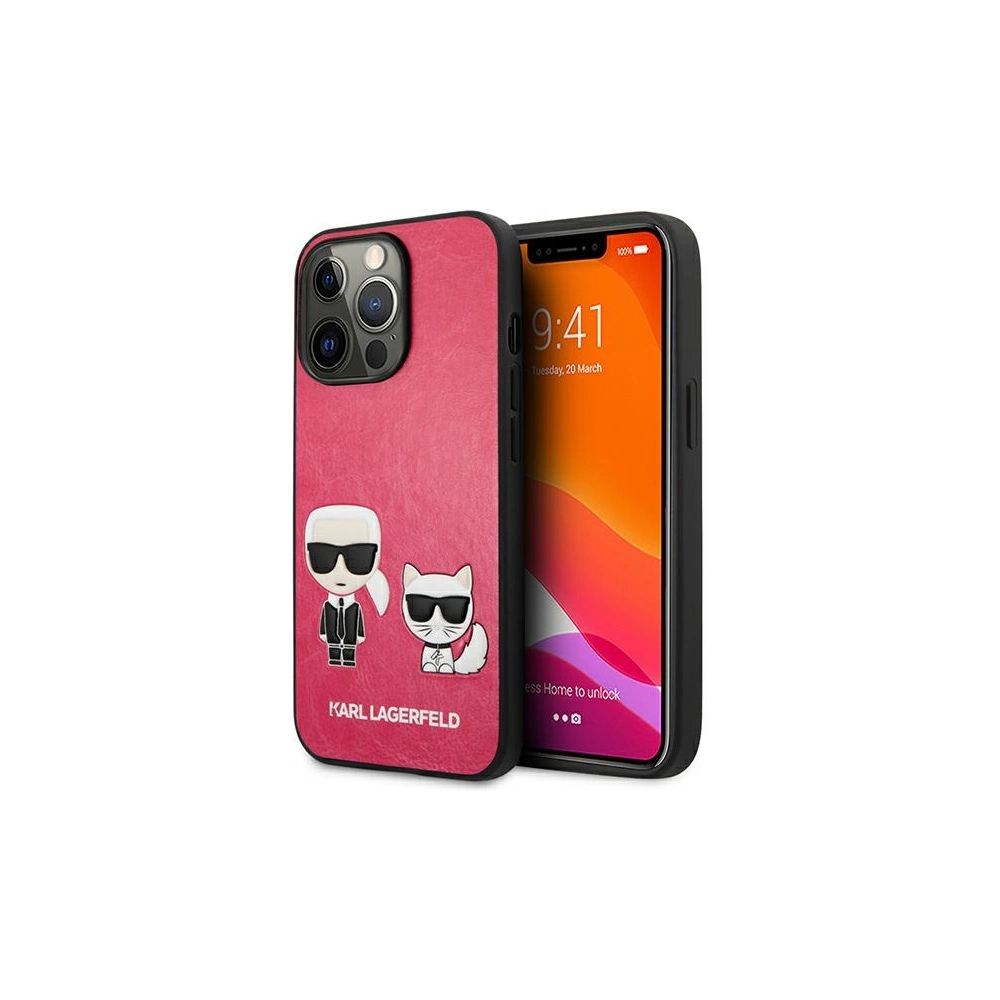 Hurtownia GSM - Etui Karl Lagerfeld KLHCP13XPCUSKCP Apple iPhone 13 Pro Max fuksja/fushia hardcase Ikonik Karl & Choupette - KLD647FKS - {ean13} - Hurt